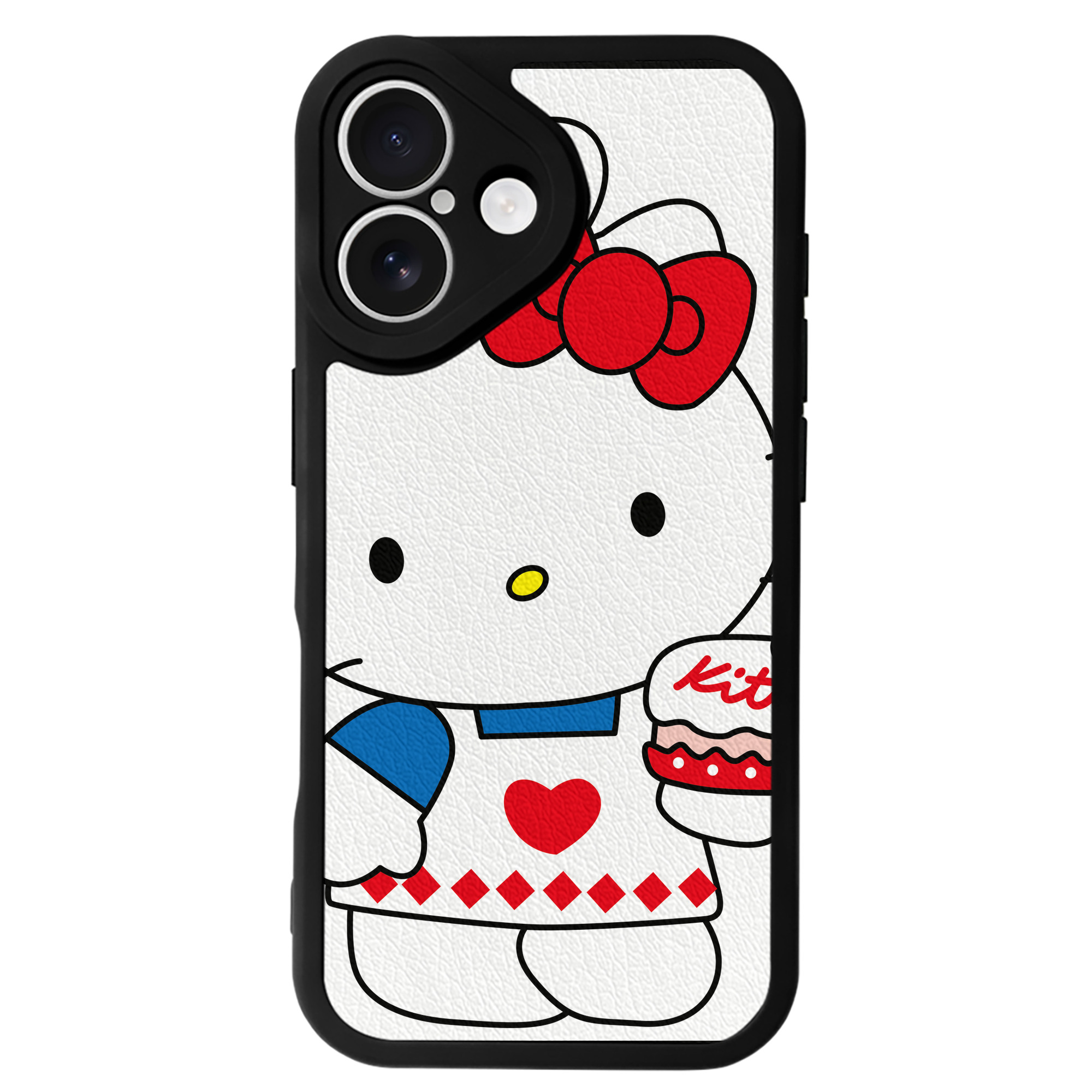 （画像用） Hello Kitty ハローキティ 【iPhone 16シリーズ対応】シリコンスマホケース（レザー調） 材質：シリコン